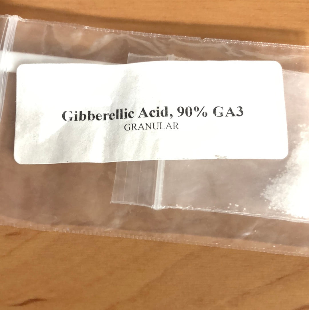 GA3 (Gibberellic Acid) 90% (contents: .15cc per packet)